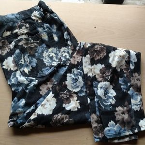 Faded Glory Rose Floral Jeggings